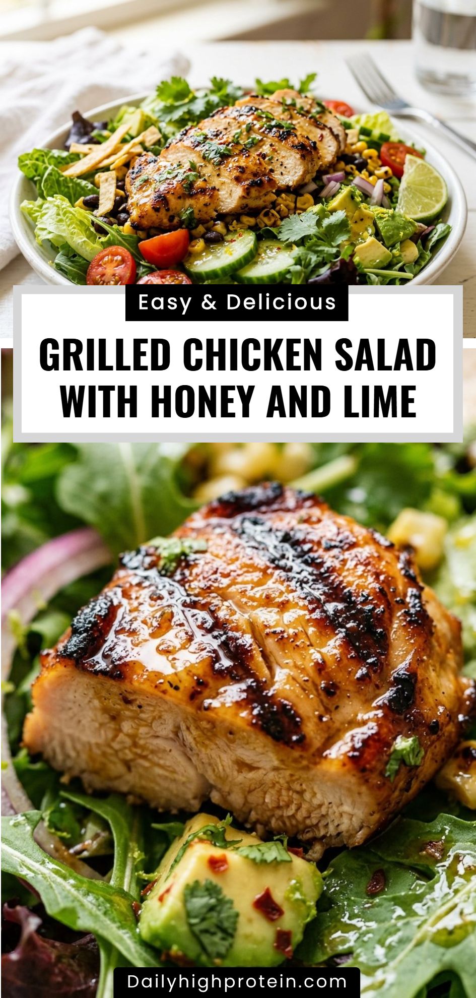 Grilled Chicken Salad Honey Lime