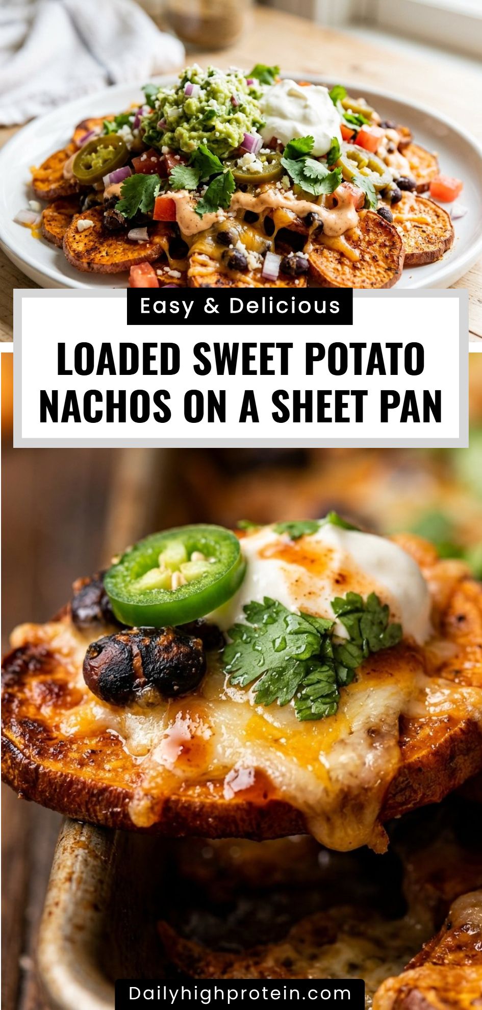 Loaded Sweet Potato Nachos Sheet Pan
