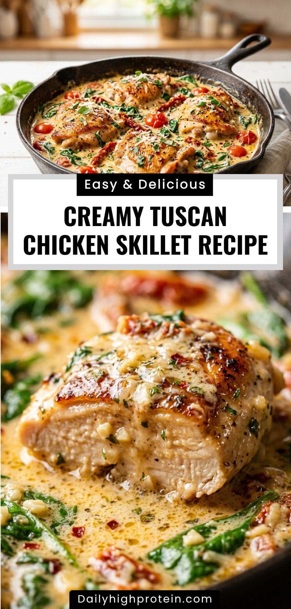 Creamy Tuscan Chicken Skillet Recipe