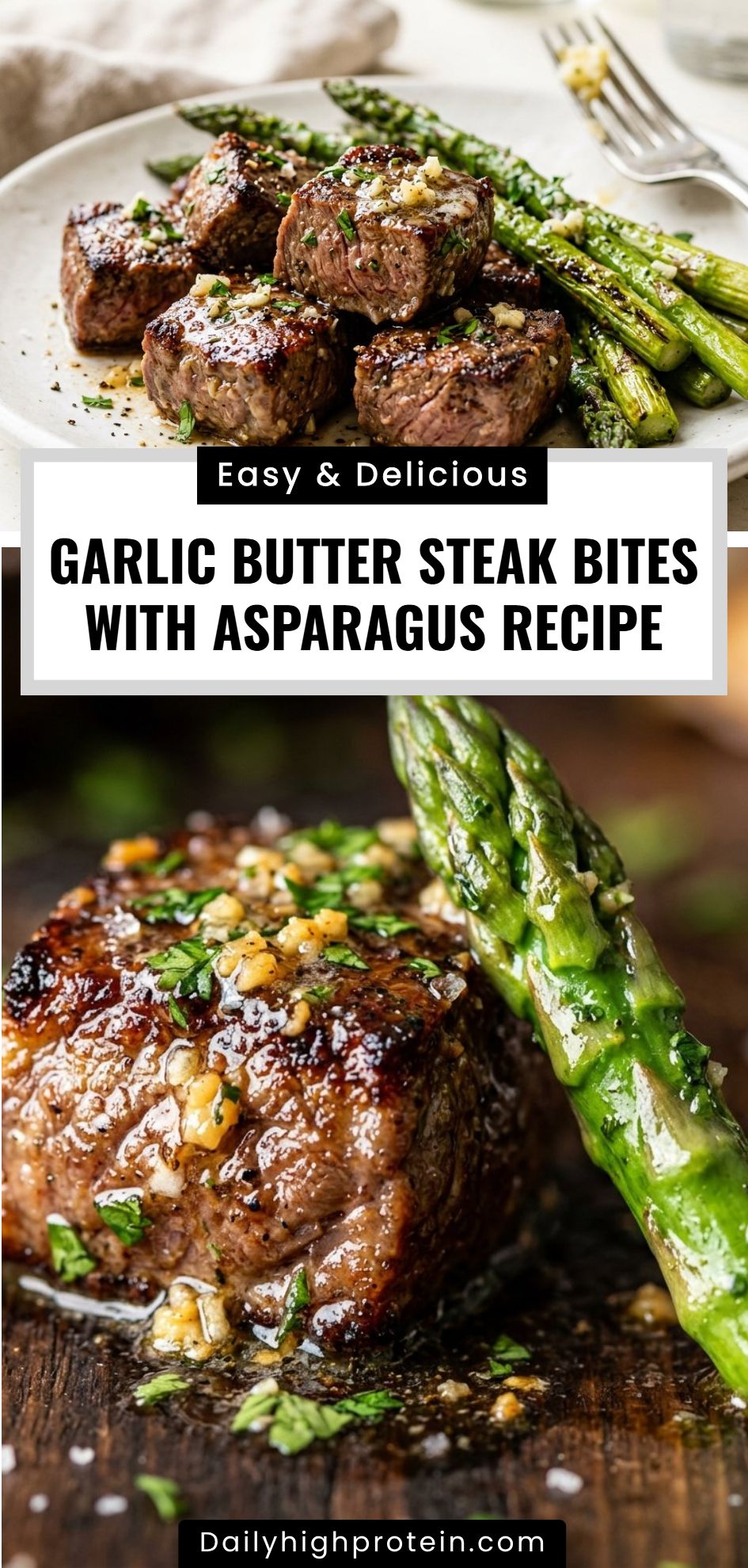 Garlic Butter Steak Bites Asparagus Recipe