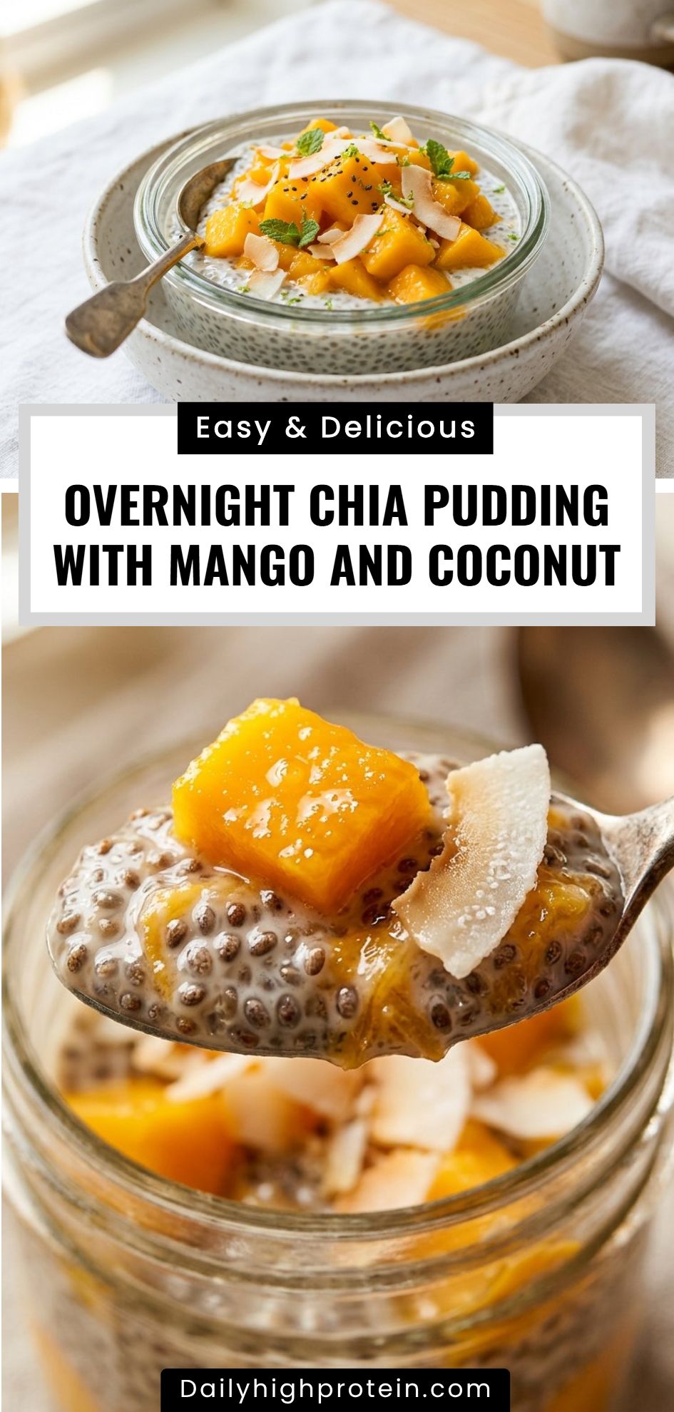 Overnight Chia Pudding Mango Coconut