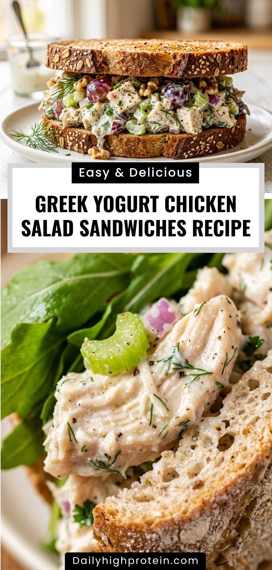 Greek Yogurt Chicken Salad Sandwiches Recipe