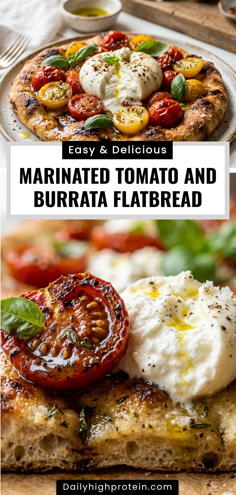 Marinated Tomato And Burrata Flatbread
