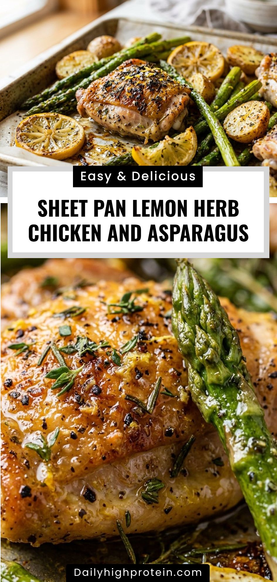 Sheet Pan Lemon Herb Chicken Asparagus