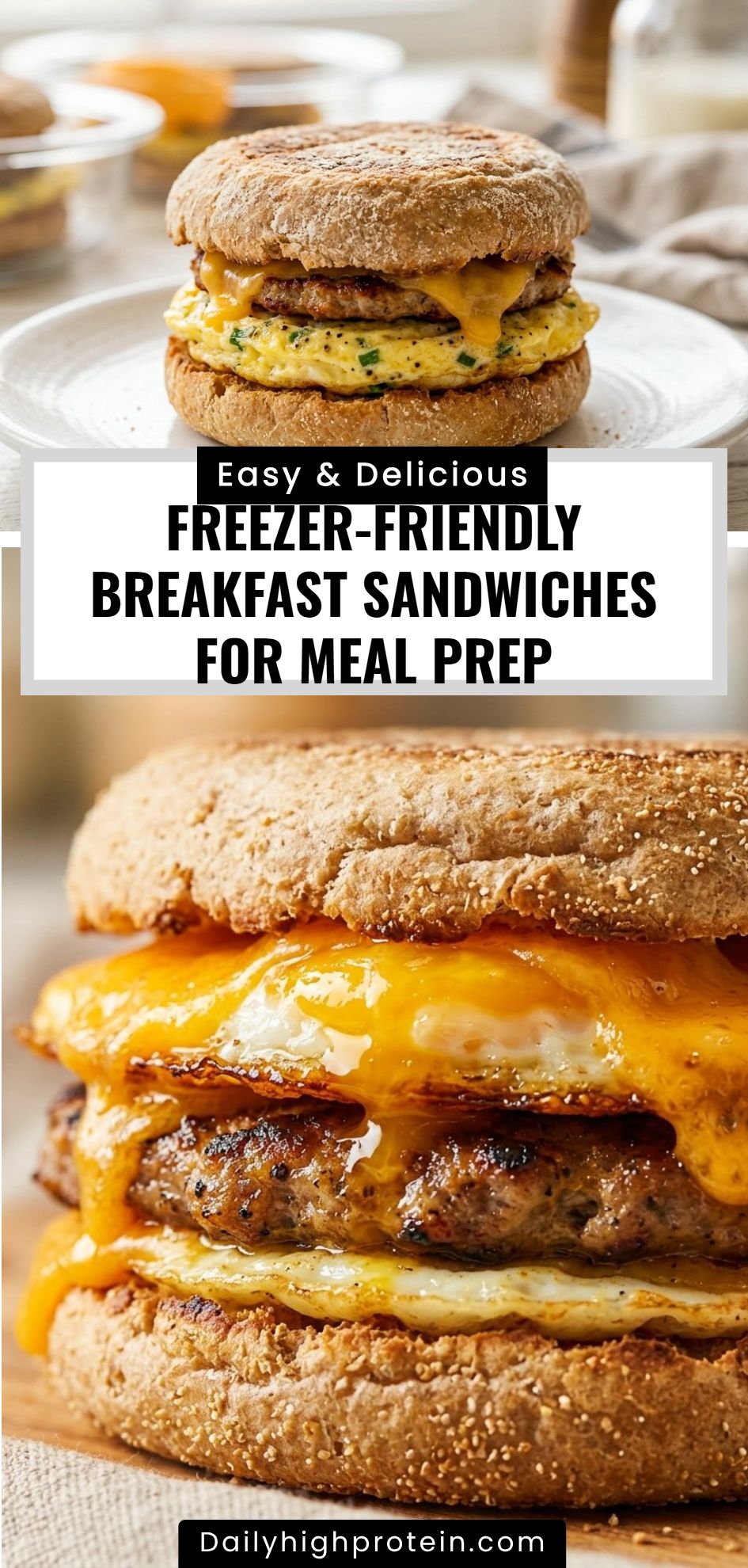 Freezer Friendly Breakfast Sandwiches Meal Prep