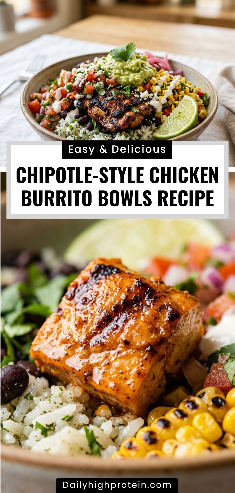 Chipotle Style Chicken Burrito Bowls Recipe