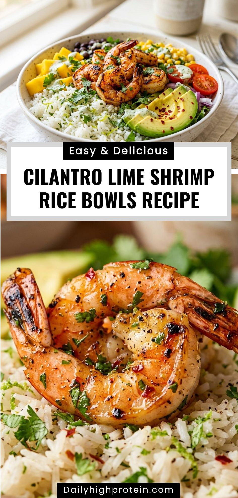 Cilantro Lime Shrimp Rice Bowls Recipe