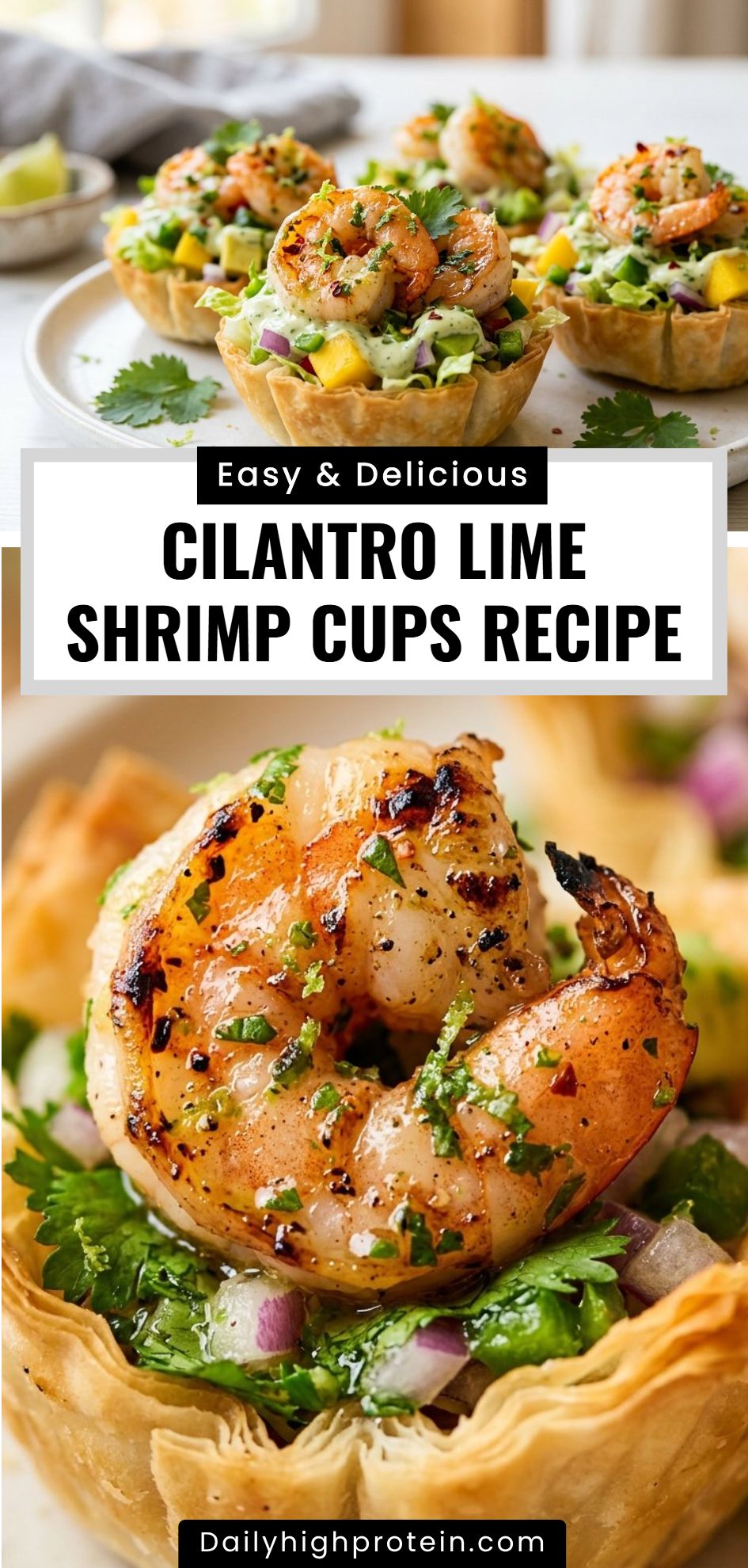 Cilantro Lime Shrimp Cups Recipe