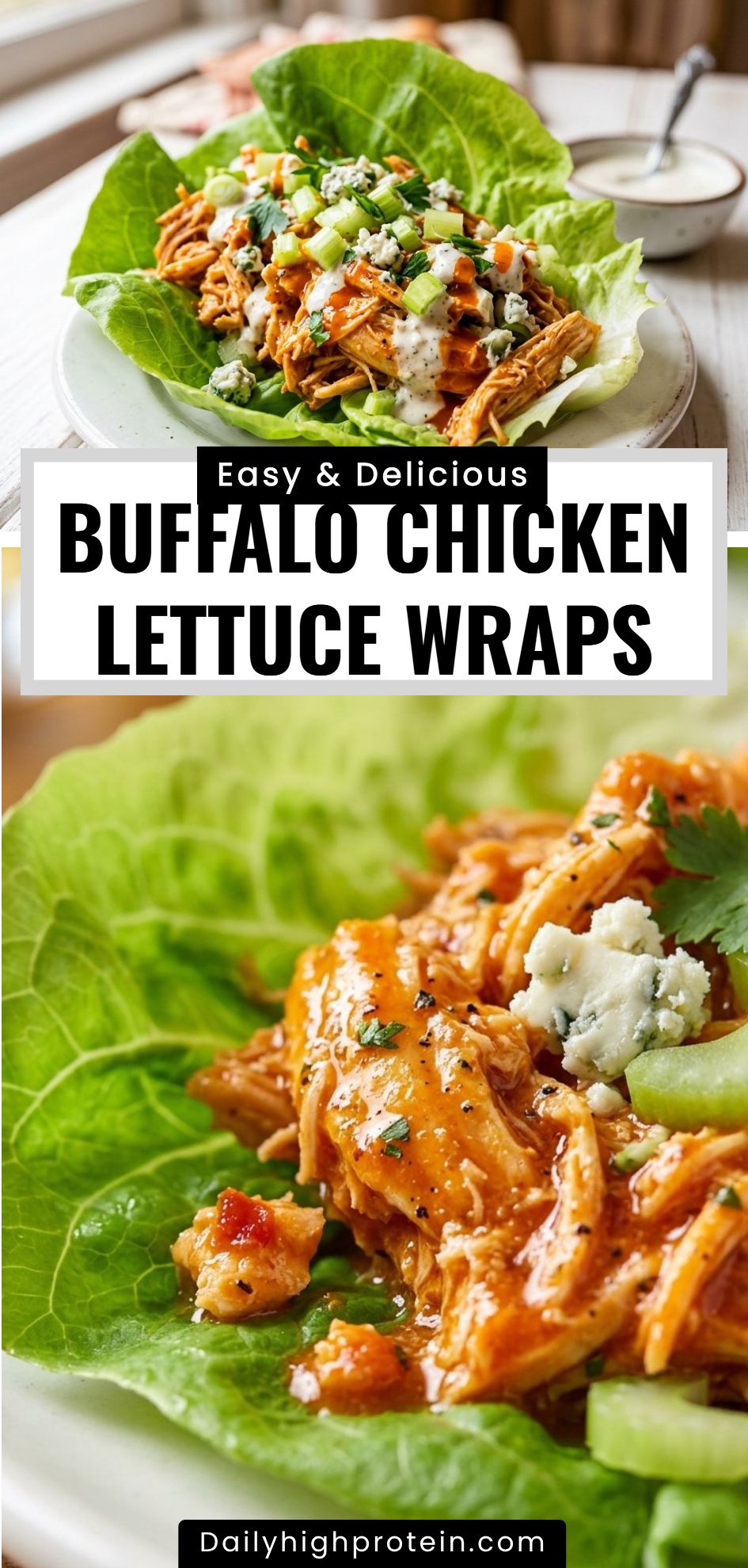 Buffalo Chicken Lettuce Wraps