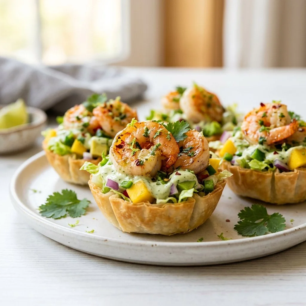 Cilantro Lime Shrimp Cups Recipe