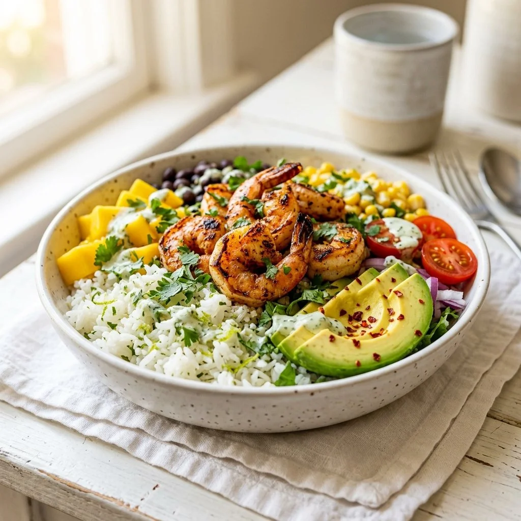 Cilantro Lime Shrimp Rice Bowls Recipe