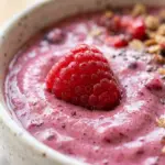 Cottage Cheese Berry Smoothie Bowl with fresh berries and granola