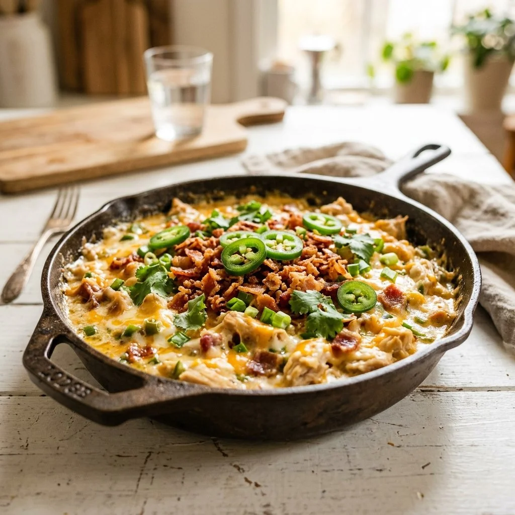 Creamy Jalapeño Popper Chicken Skillet Recipe