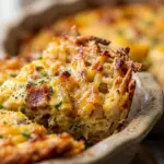 Hash Brown Crust Breakfast Quiche with colorful vegetables and cheese