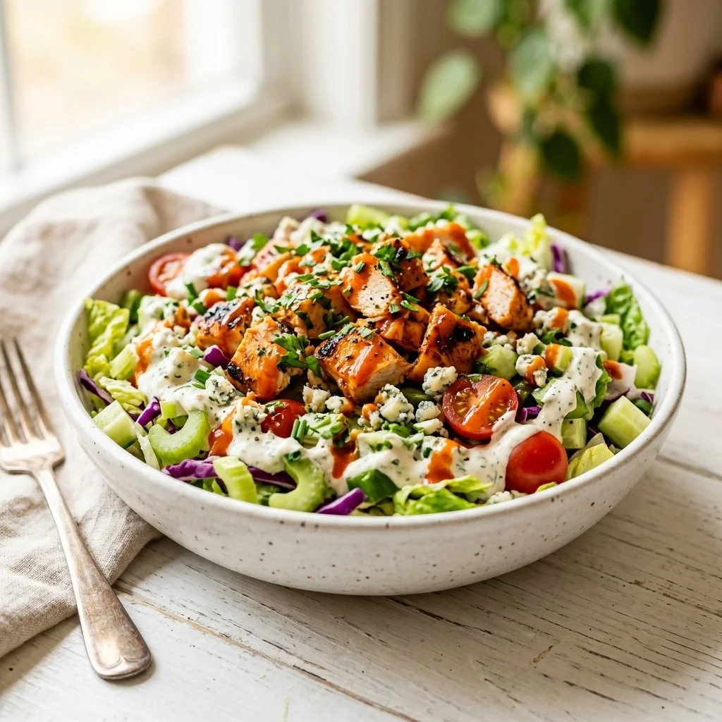 High-Protein Buffalo Chicken Chopped Salad