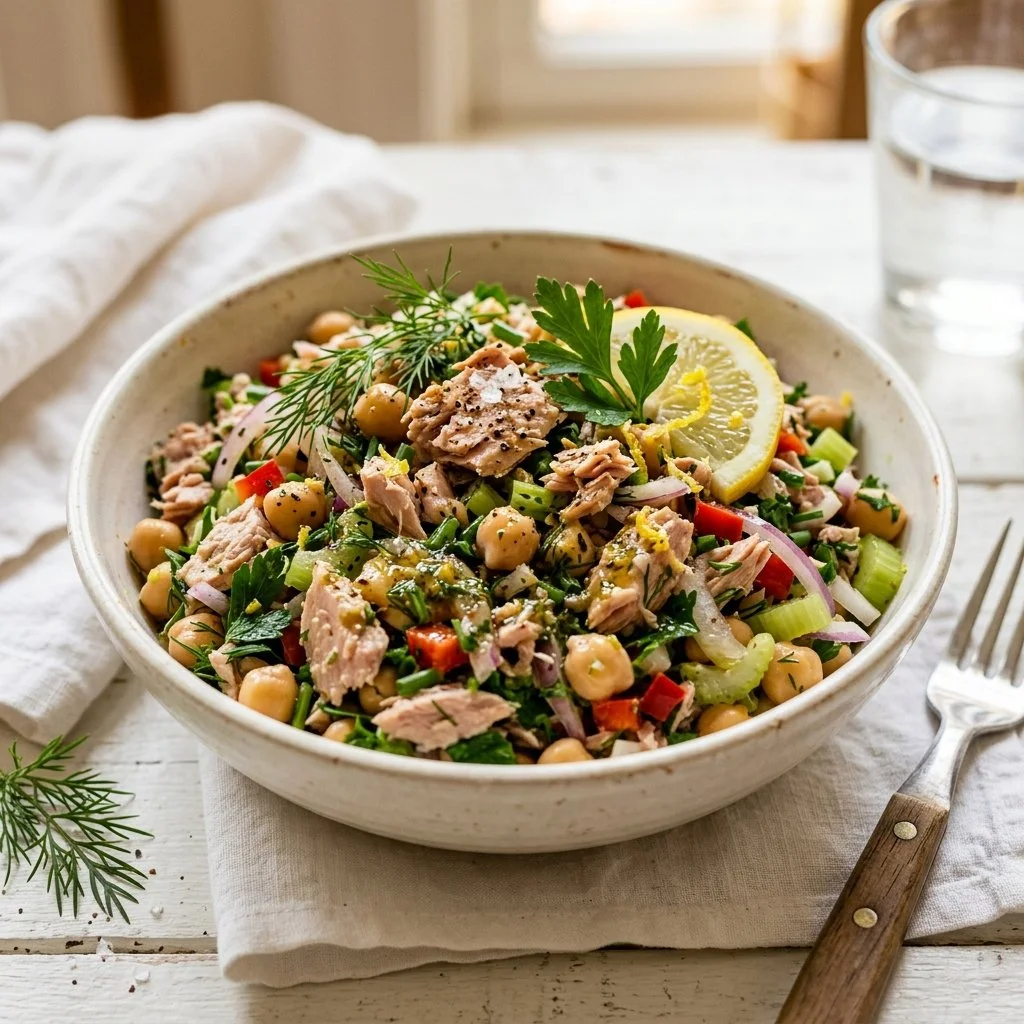 Lemon Herb Tuna and Chickpea Salad