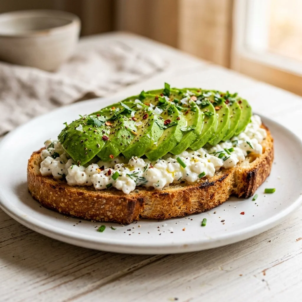 Savory Cottage Cheese and Avocado Toast Recipe