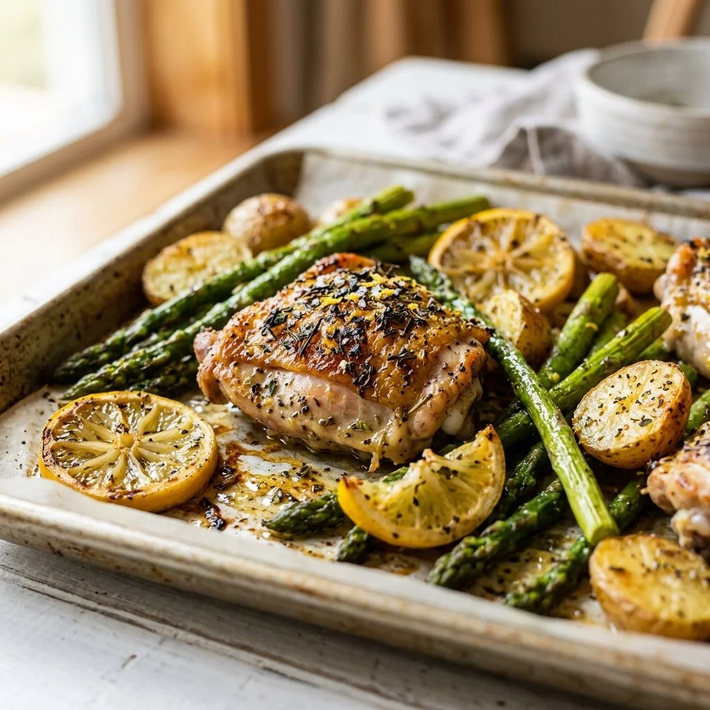Sheet Pan Lemon Herb Chicken and Asparagus