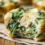 Delicious Spinach Feta Egg White Bites served on a plate