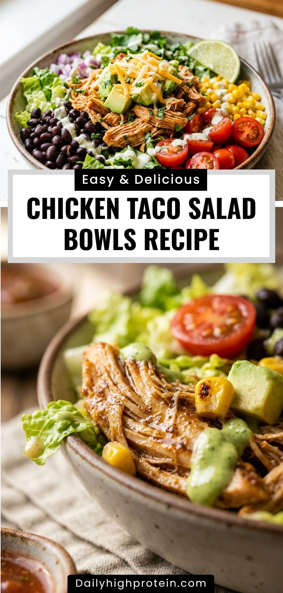 Chicken Taco Salad Bowls Recipe