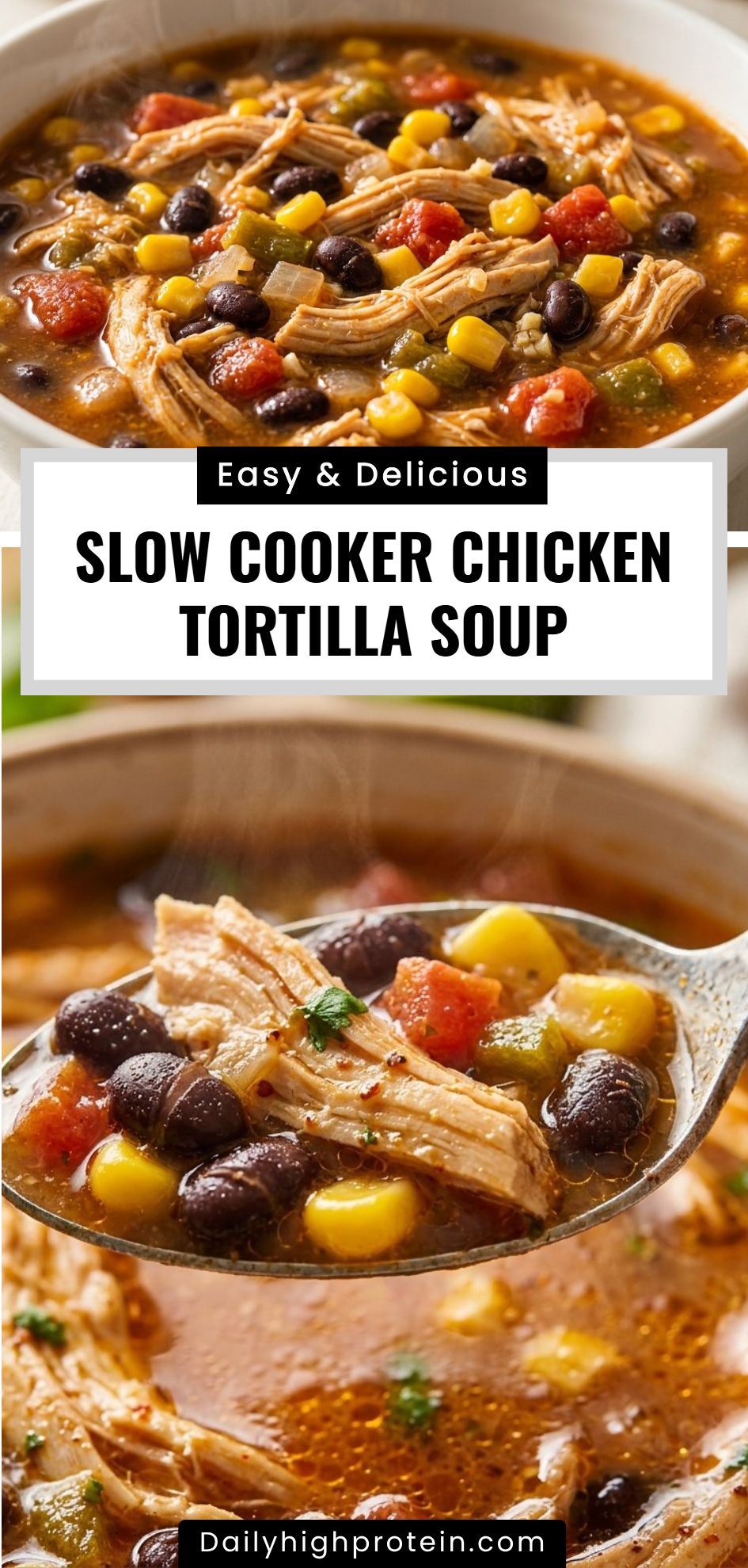 Slow Cooker Chicken Tortilla Soup