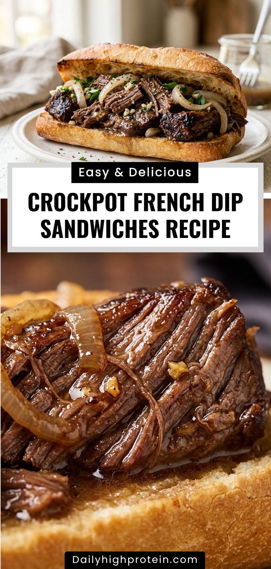 Crockpot French Dip Sandwiches Recipe