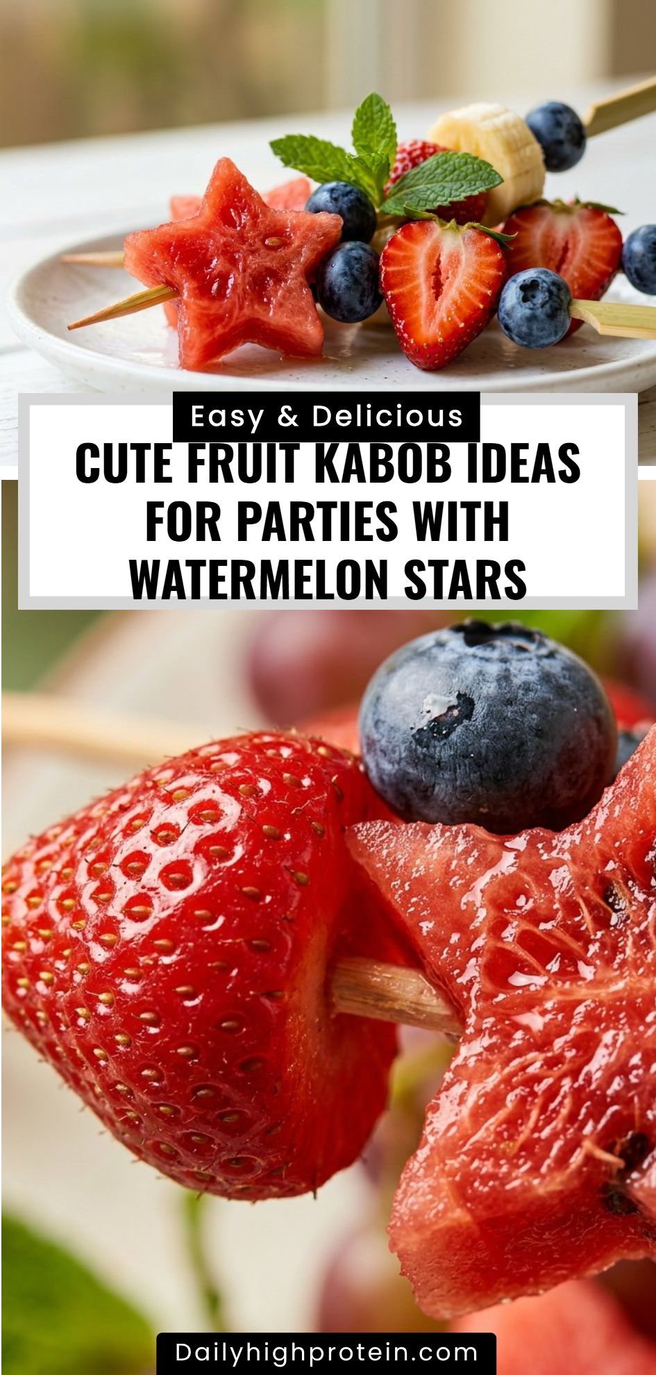Cute Fruit Kabob Ideas Parties Watermelon Stars
