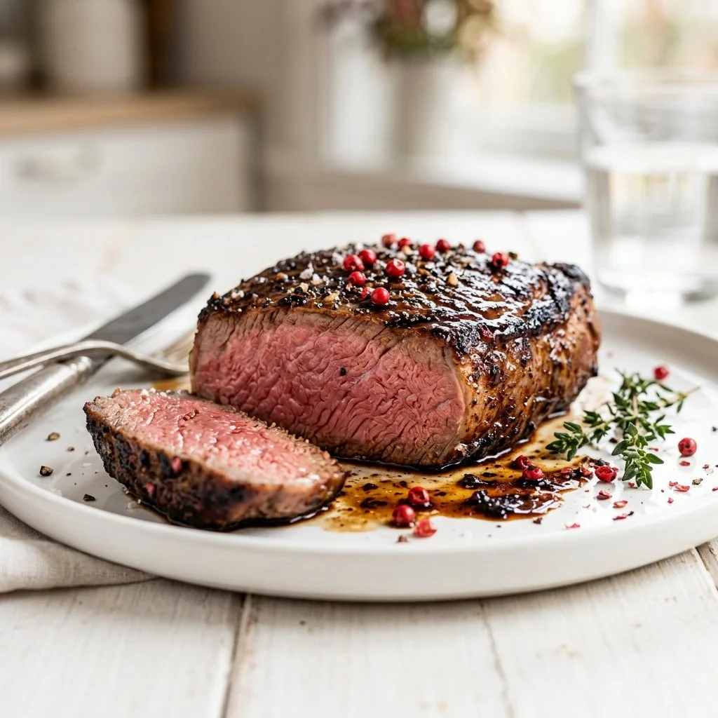 Balsamic Pink Peppercorn Steak Recipe