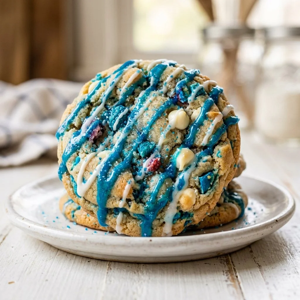Blue Raspberry Icee Cookies