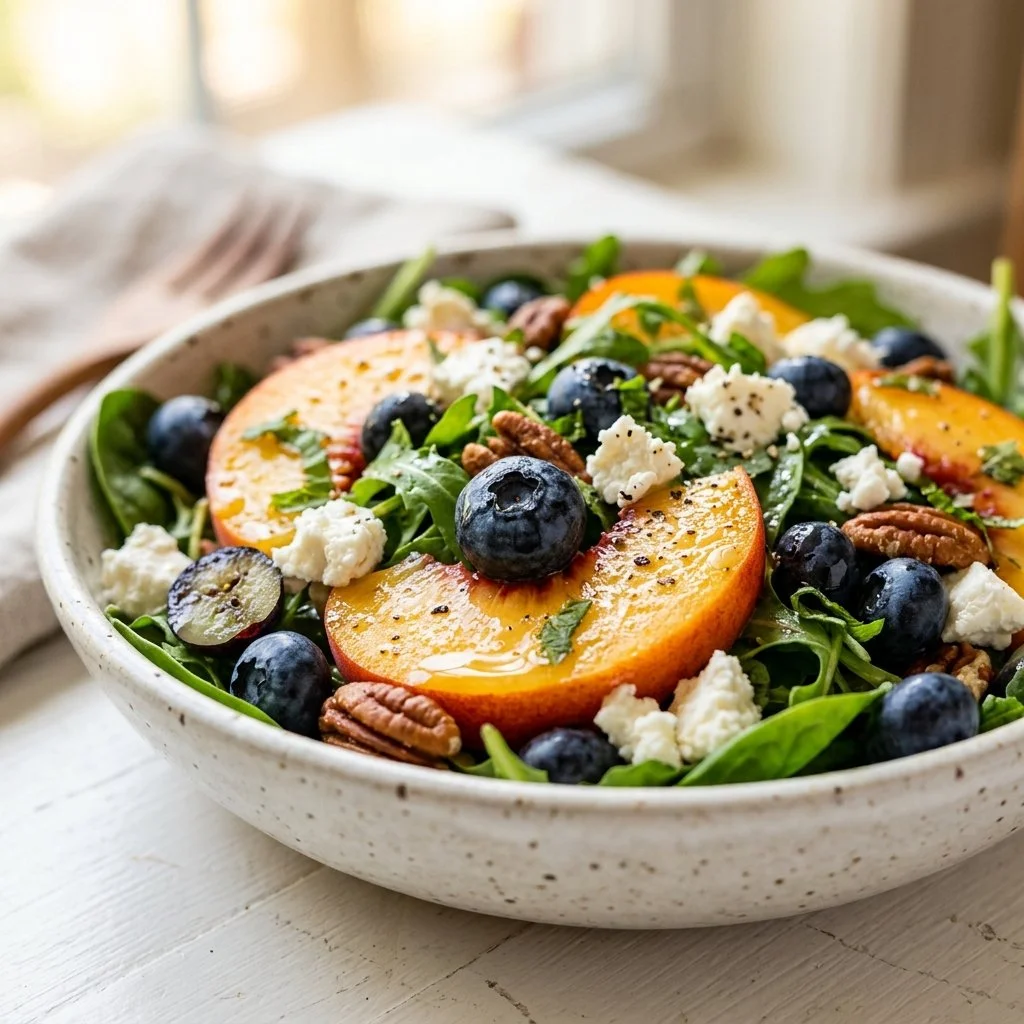 Blueberry Peach Feta Salad Recipe