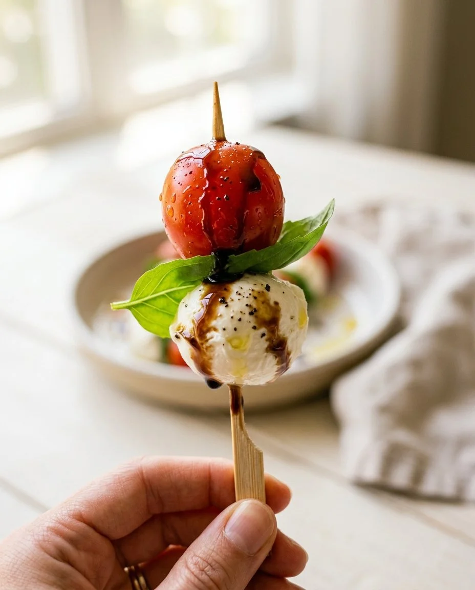Caprese-Style Fruit Skewers: Appetizers