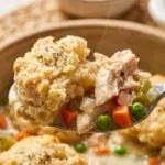 Delicious Crockpot Chicken and Dumplings served in a warm bowl