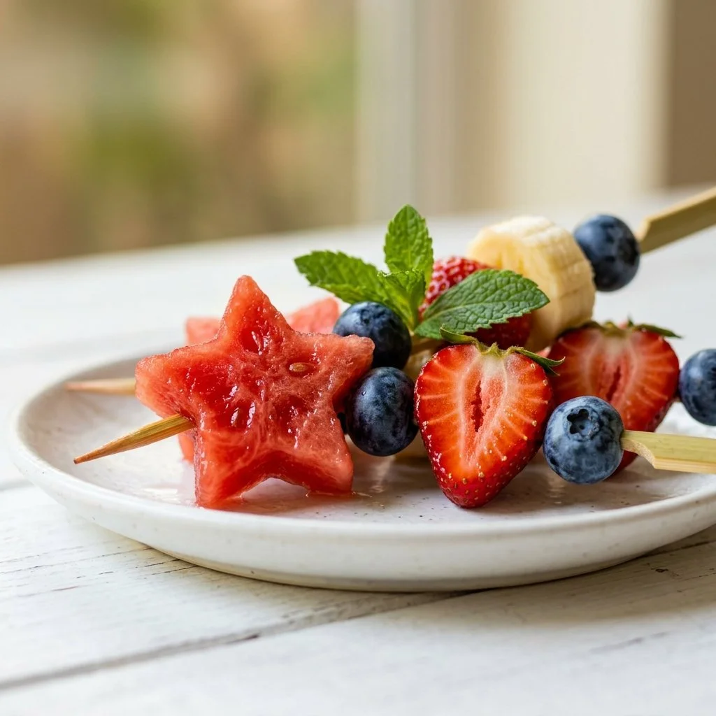 Cute Fruit Kabob Ideas for Parties with Watermelon Stars