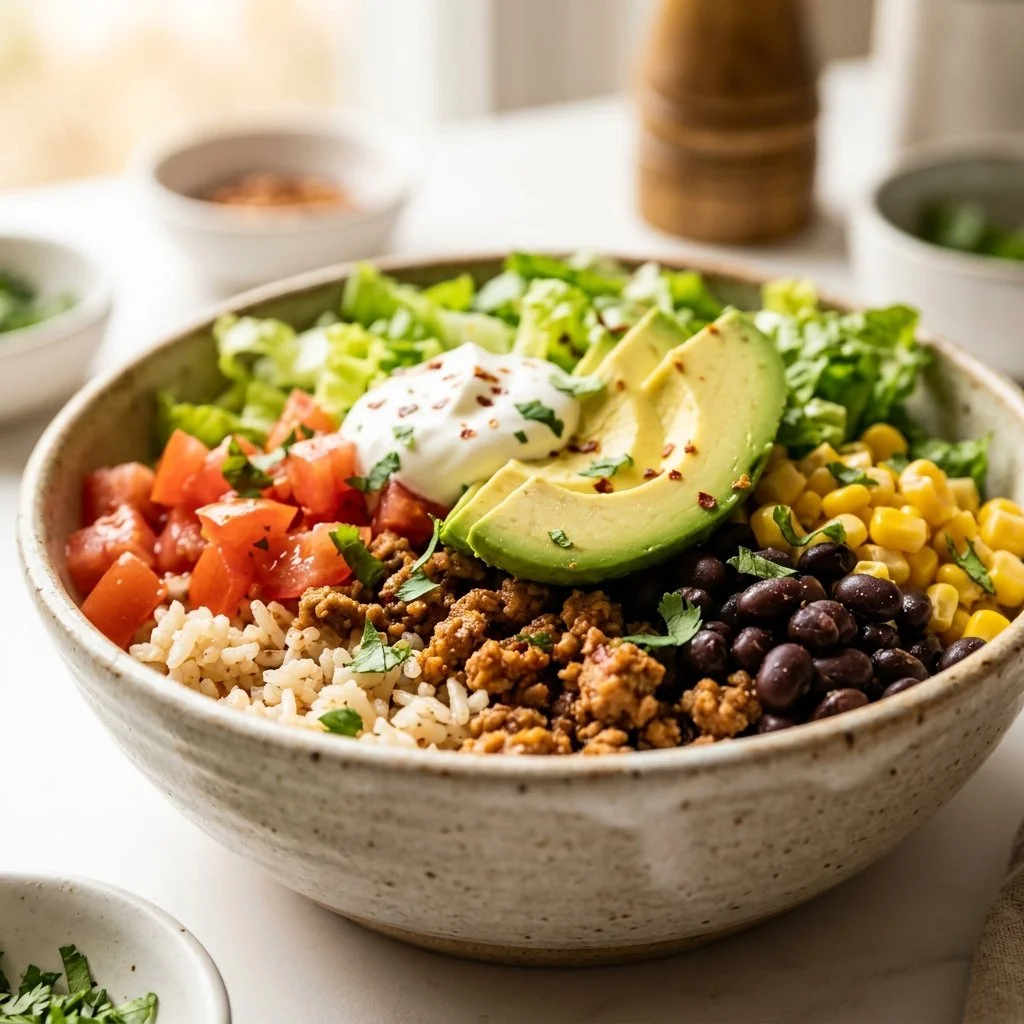 Ground Turkey Taco Bowl Meal Prep