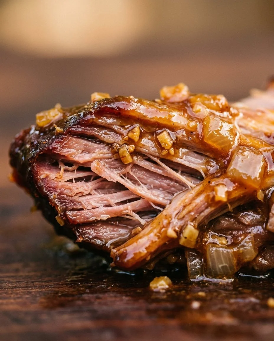 Delicious crockpot BBQ pulled pork served with coleslaw