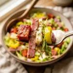 Fresh Italian Grinder Salad served in a bowl with colorful vegetables