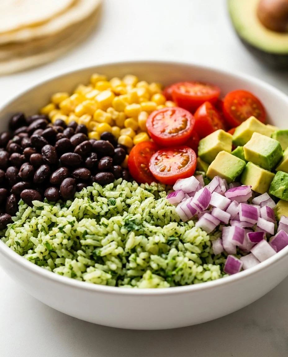 Nutritious Taco Bowl with Cilantro-Lime Rice