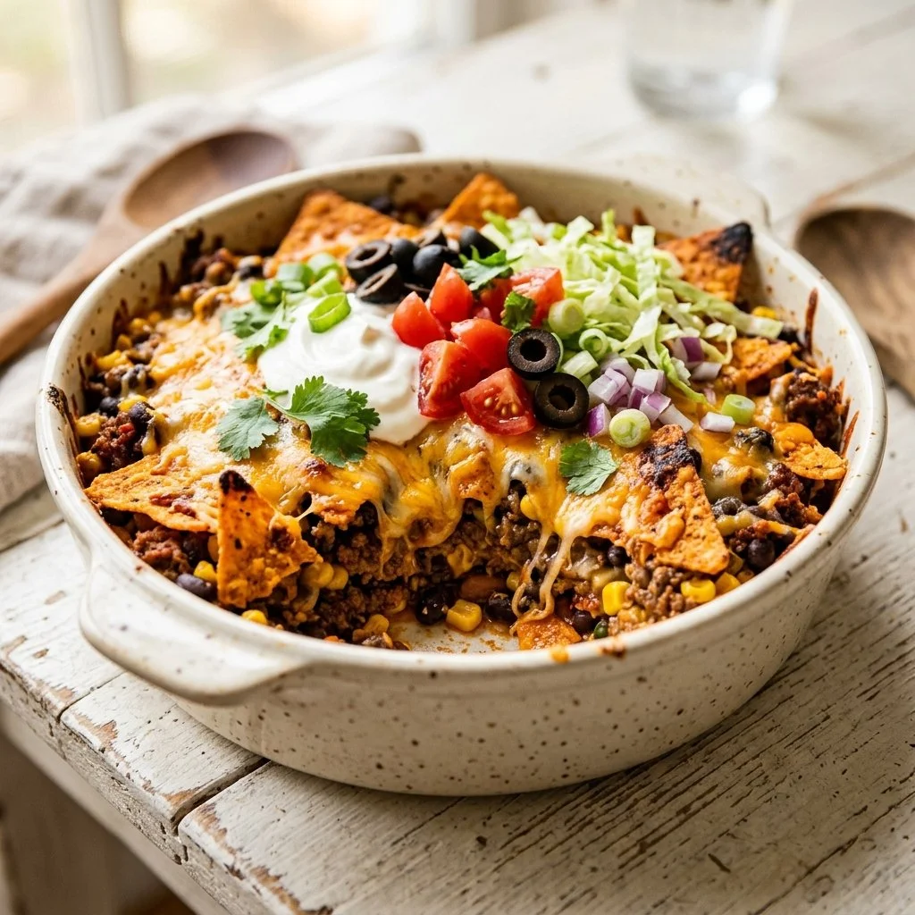 Taco Salad Recipe: Dorito-Casserole Style