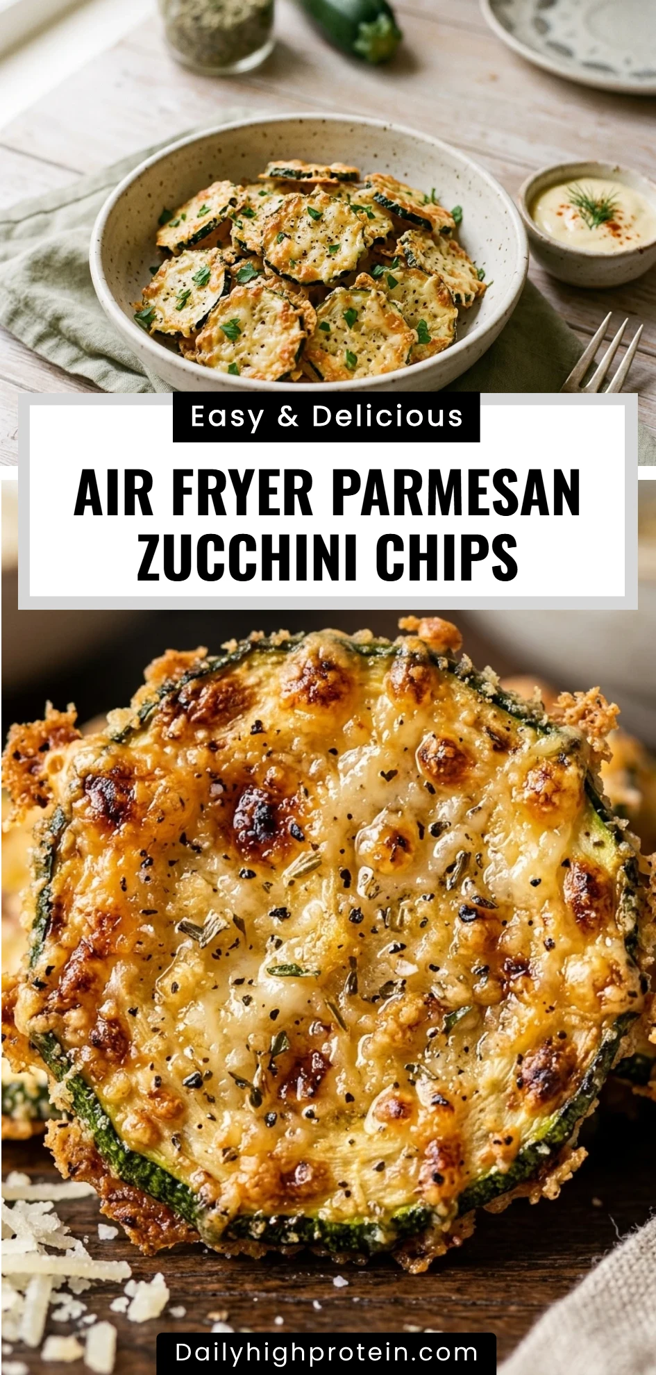 Air Fryer Parmesan Zucchini Chips