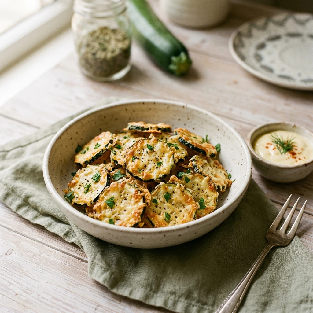 Air Fryer Parmesan Zucchini Chips