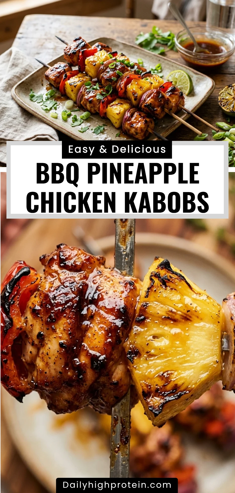 BBQ Pineapple Chicken Kabobs
