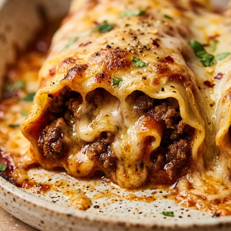 Cheesy Taco Lasagna Roll Ups