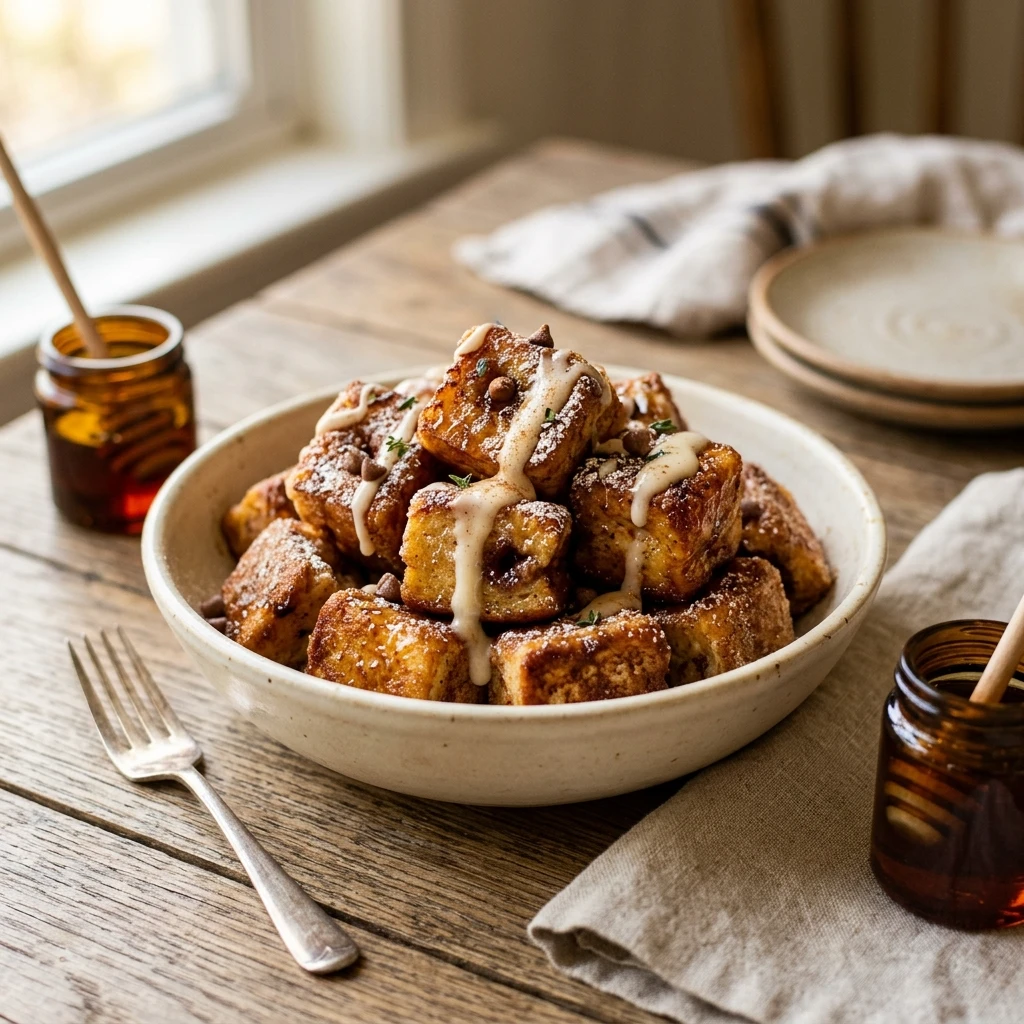 Cinnamon Roll French Toast Bites