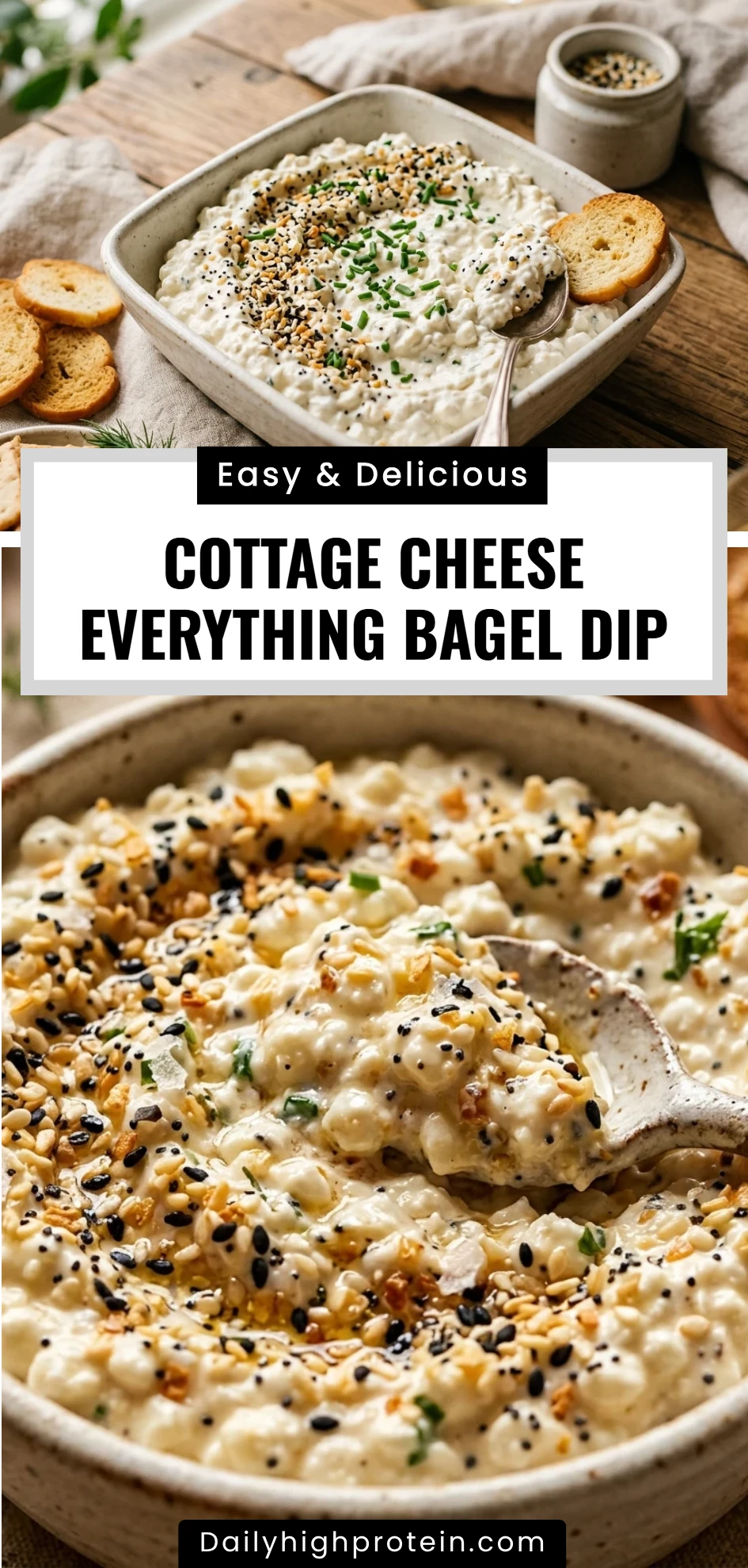 Cottage Cheese Everything Bagel Dip
