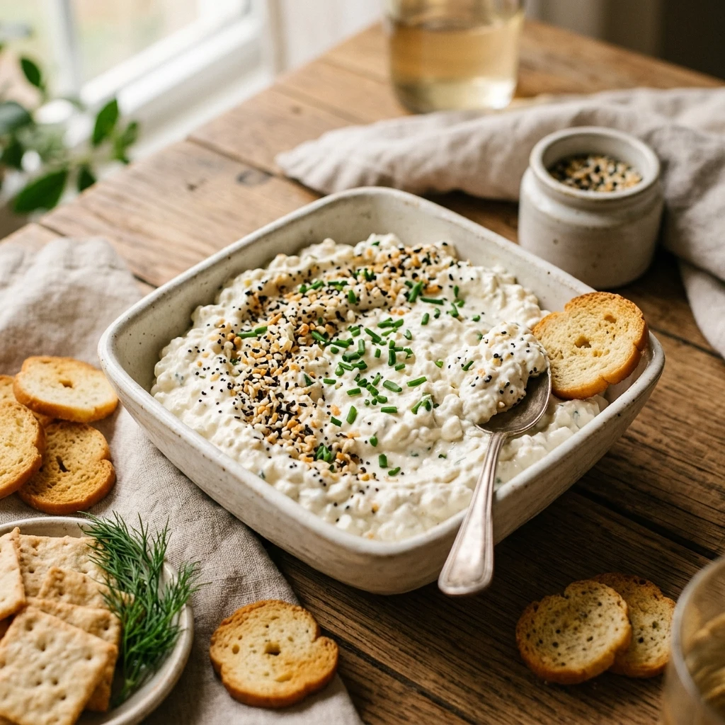 Cottage Cheese Everything Bagel Dip