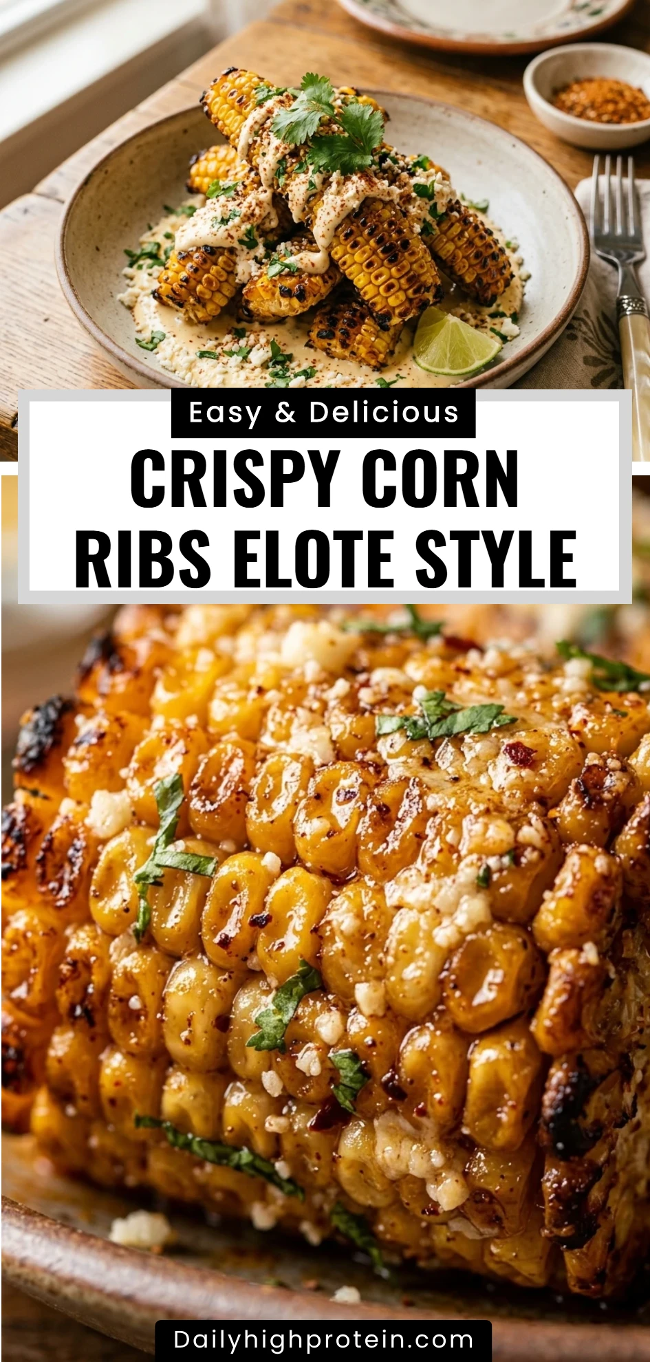 Crispy Corn Ribs Elote Style