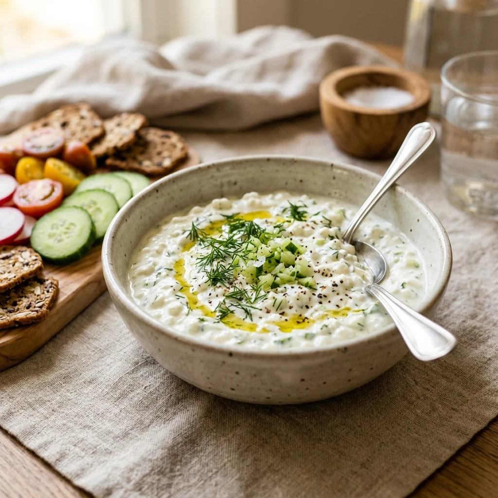 Cucumber Cottage Cheese Dill Dip