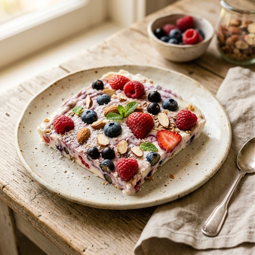 Frozen Yogurt Bark With Berries