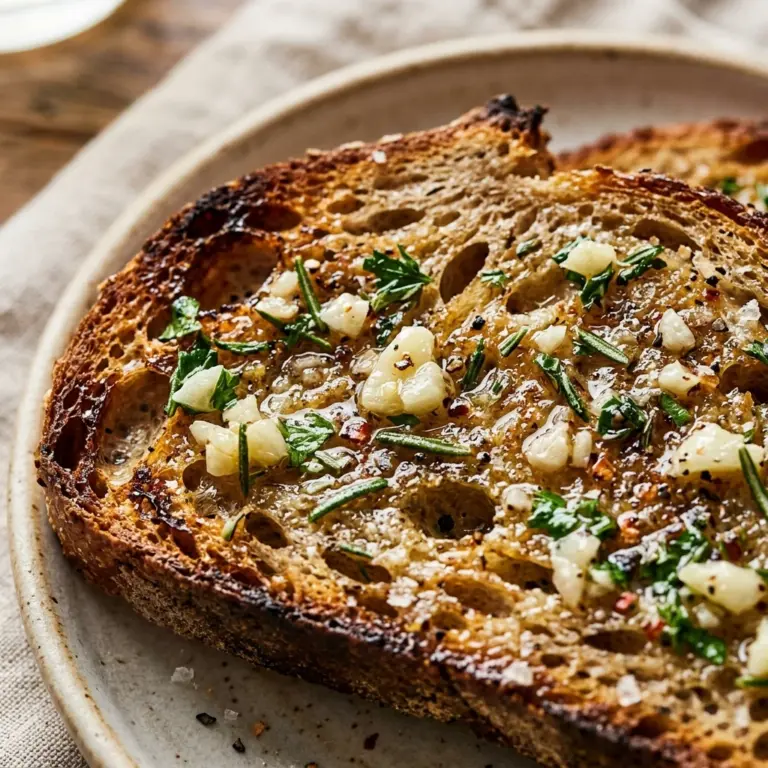 Garlic Herb Sourdough Breakfast Toast