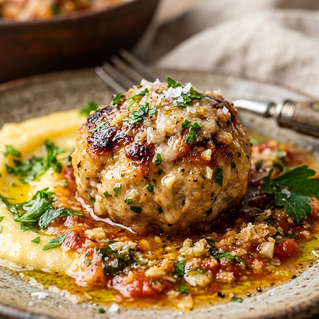Garlic Parmesan Chicken Meatballs Dinner